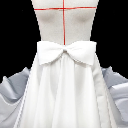 Satin Detachable Skirt Wedding Removable Train Bridal Overskirt